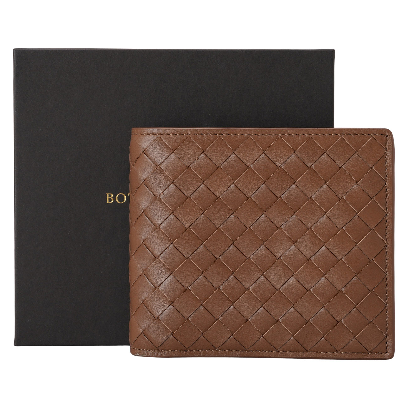 BOTTEGA VENETA(USED)보테가베네타 인트레치아토 남성 반지갑 브라운